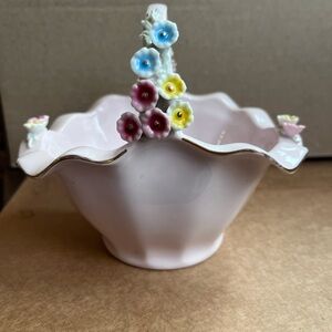 Porcelain Pink Floral Accent Bowl by Lenox